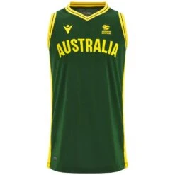 Australie Ballon De Basket Macron Enfants Maillot Domicile 58560594