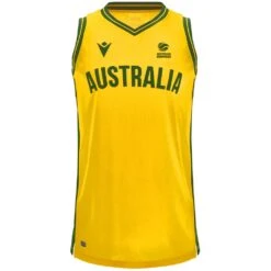Australie Ballon De Basket Macron Hommes Maillot Extérieur 58563040