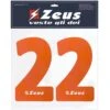 Zeus Kit De Transfert Des Numéros De 1 à 22 23cm Senior Orange