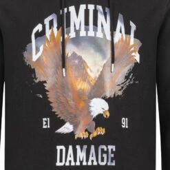 CRIMINAL DAMAGE Eagle Hommes Sweat à Capuche EHBK22 -Sportif Vêtements Magasin EHBK22 4 1280x1280