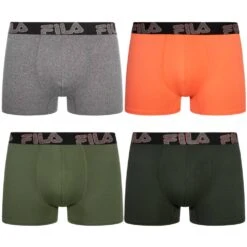 FILA Hommes Boxer-short Lot De 4 FM412BXPB7-021