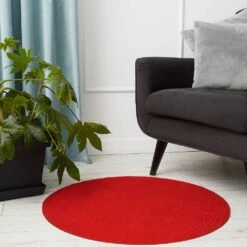 HIDETOSHI WAKASHIMA "Osaka" Tapis ⌀ 75cm Rouge -Sportif Vêtements Magasin HW 15 shooting2 1280x1280