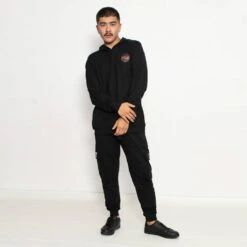 HIDETOSHI WAKASHIMA "1st" Hommes Sweat à Capuche Oversize Noir -Sportif Vêtements Magasin HW 6 3 1280x1280