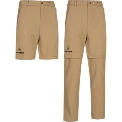 KIRKJUBØUR® Zip-Off Hommes 2 En 1 Pantalon De Randonnée Et De Trekking Marron