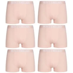 MONT EMILIAN "Rouen" Hommes Boxer-short Lot De 6 Rose