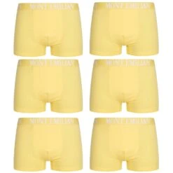 MONT EMILIAN "Rouen" Hommes Boxer-short Lot De 6 Jaune