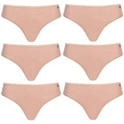 MONT EMILIAN "Nimes" Femmes String Lot De 6 Rose