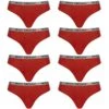 MONT EMILIAN "Colmar" Femmes String Lot De 8 Rouge