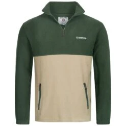 Lambretta Quater Polar 1/4-Zip Hommes Veste Polaire SS0187-GRN