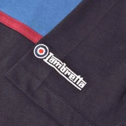 Lambretta Paisley Panel Hommes T-shirt SS0319-MARINE -Sportif Vêtements Magasin SS0319 NAVY 4 1280x1280