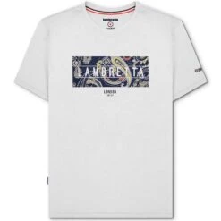 Lambretta Paisley Box Hommes T-shirt SS1015-BLANC