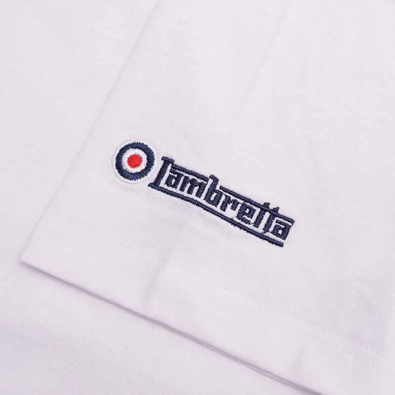 Lambretta Paisley Box Hommes T-shirt SS1015-BLANC 3 Lambretta Paisley Box Hommes T-shirt SS1015-BLANC – Image 3