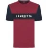 Lambretta Burgundy Hommes T-shirt SS9819-BURG/MARINE