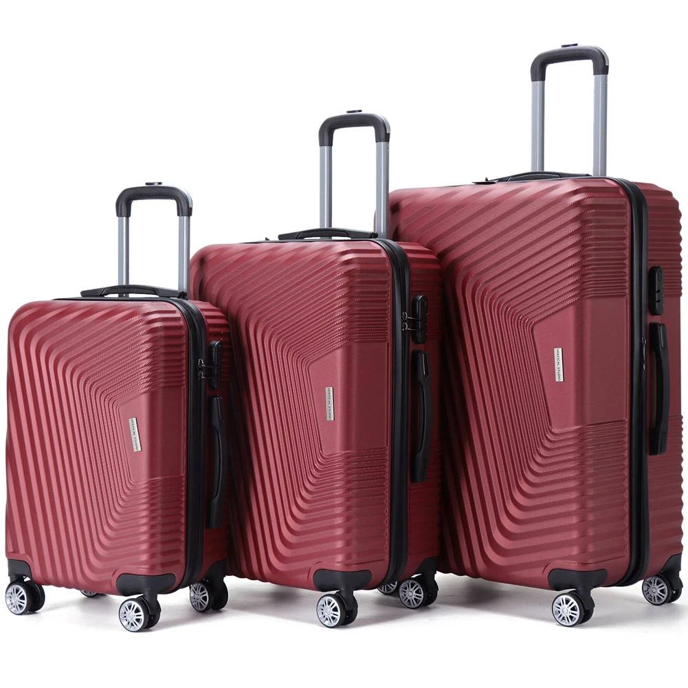 VERTICAL STUDIO "Stavanger" 20" 24" 28" Valise Ensemble De 3 Rouge Foncé 1 VERTICAL STUDIO "Stavanger" 20" 24" 28" Valise Ensemble De 3 Rouge Foncé