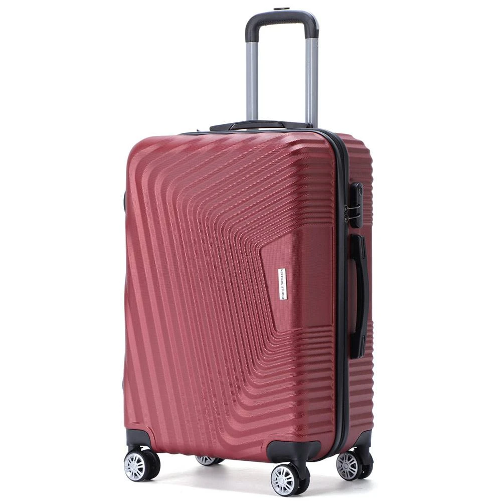 VERTICAL STUDIO "Stavanger" 20" 24" 28" Valise Ensemble De 3 Rouge Foncé 3 VERTICAL STUDIO "Stavanger" 20" 24" 28" Valise Ensemble De 3 Rouge Foncé – Image 3