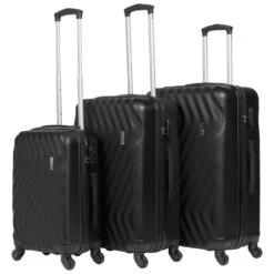 VERTICAL STUDIO "Reykjavik" Valise Ensemble De 3 20" 25" 28" Noir